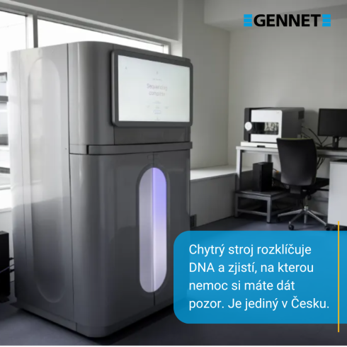 Chytrý stroj rozklíčuje DNA a zjistí, na kterou nemoc si máte dát pozor. Je jediný v Česku